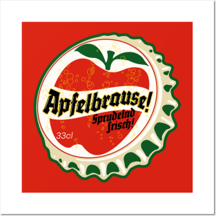 Retro Vintage Apfelbrause Apple Soda Bottlecap Posters and Art